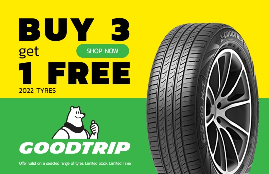 Buy 3 Goodtrip Tyres and Get 1 Free at Stop&Go Dubai